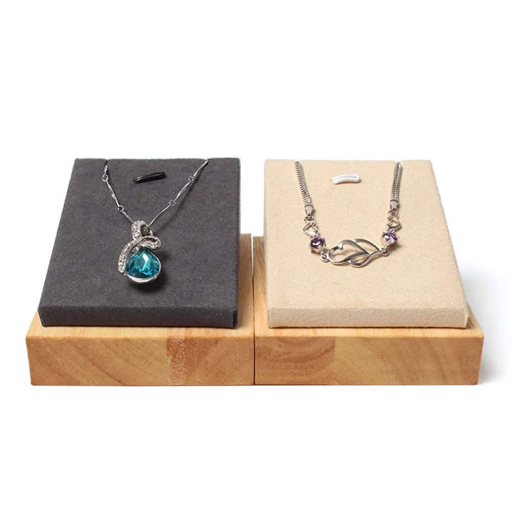 Premium Wooden Jewelry Display Stand Necklace Earrings Holder Small Space Saving Organizer for Bedroom Bathroom Store Decoration