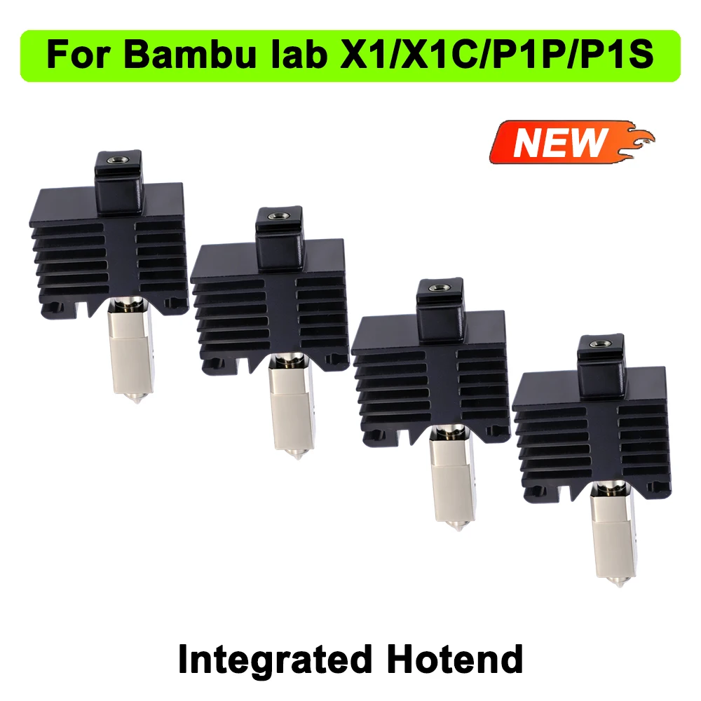 

For Bambu Lab X1 X1C P1P P1S Hard Steel Nozzles Bamboo Bambulabs All-in-one Hotend kit For bambu lab 3d Accessories