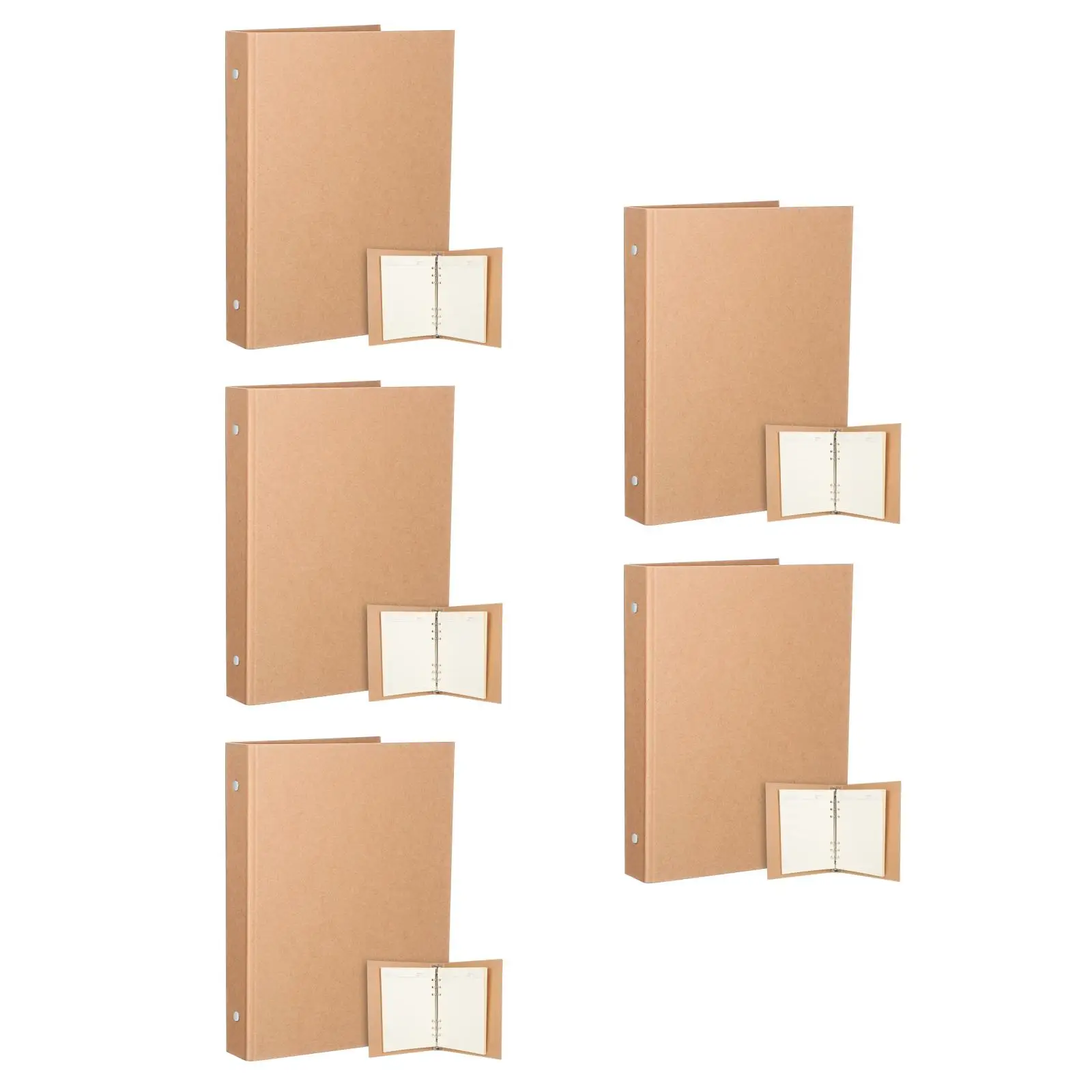 5pcs 5 PCS Six-hole Notebook Notebooks Personal Planner Binder The Loose-leaf Folder
