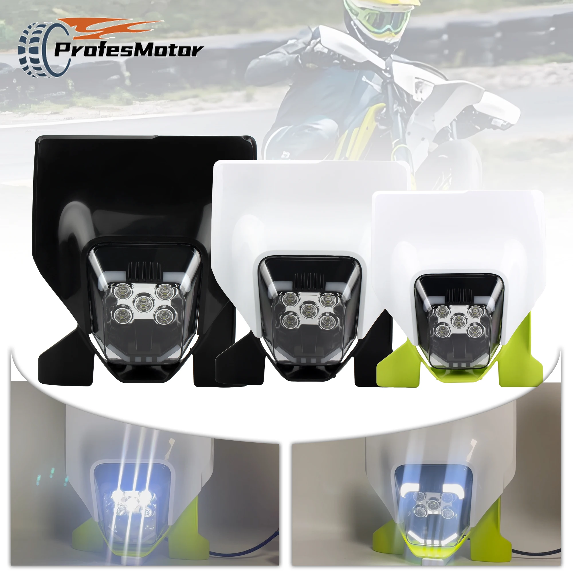 

For Husqvarna Motorcycle Headlight Fairing 250 300 450 FC FE TC 125 300i 701 LED DirtBike Enduro Motocross Headlamp Accessories