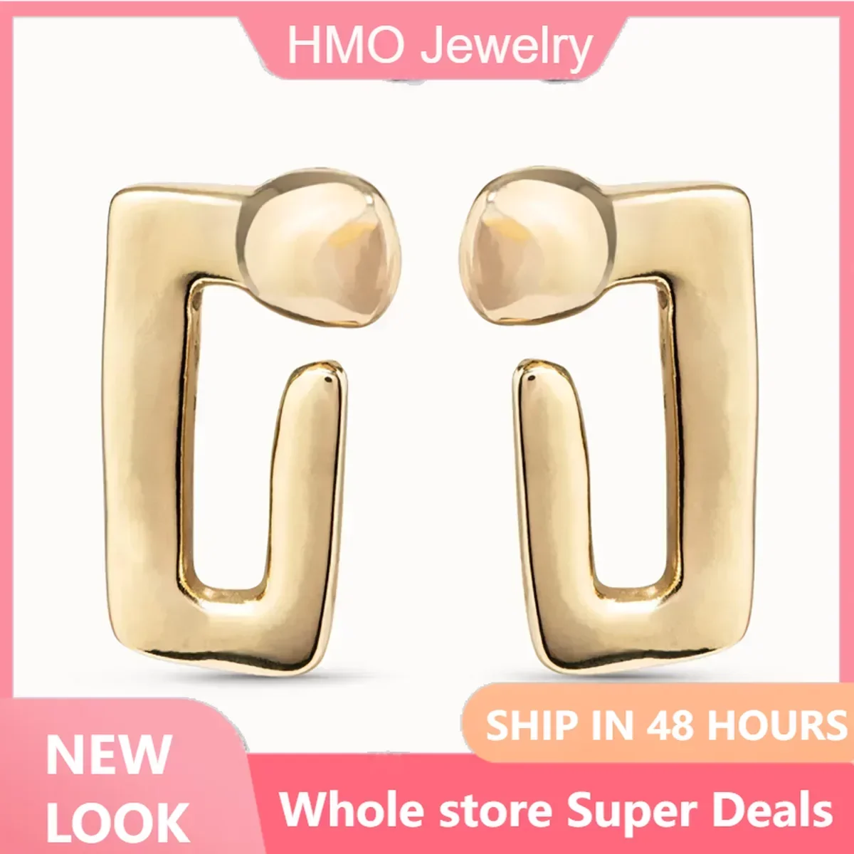 2024 Latest Hot Sales Spain UNOde50 Jewelry Popular Personalized Medieval Metallic Gold Nail Shaped Earrings Women's Gifts