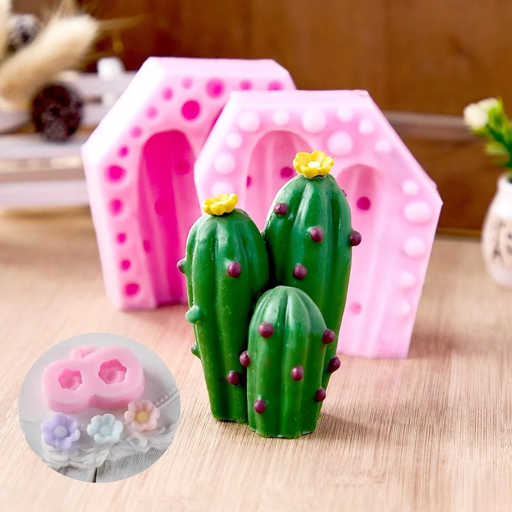 

Simulation Cactus Succulents Silicone Mould Diy Resin Flower Plant Silicone Mold Cake Dessert Chocolate Plaster Resin Mold