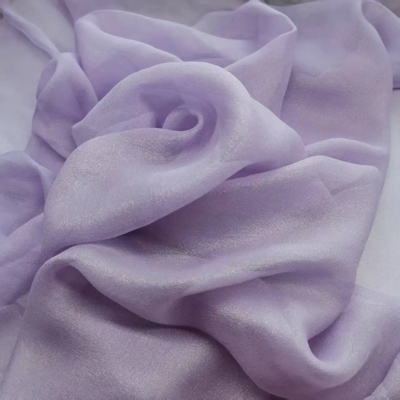 Tissu en Soie Scintillante Brillante pour Sari, Écharpe, Matériel de Couture DIY Effet Bronzant