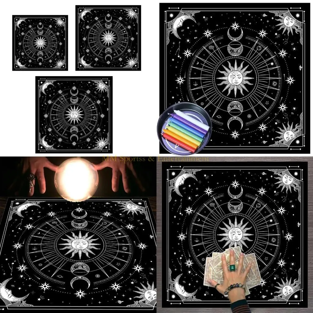

31be Square Flannelette Tarot Altar Cloth Board Game Pad Astrogical Pad Cover Cover
