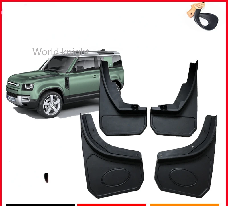 

For 2020 -2022 land rover defend 110 Mudguard Front Rear Wheel Black Plastic Mud Flaps Mud Guard Car Fender