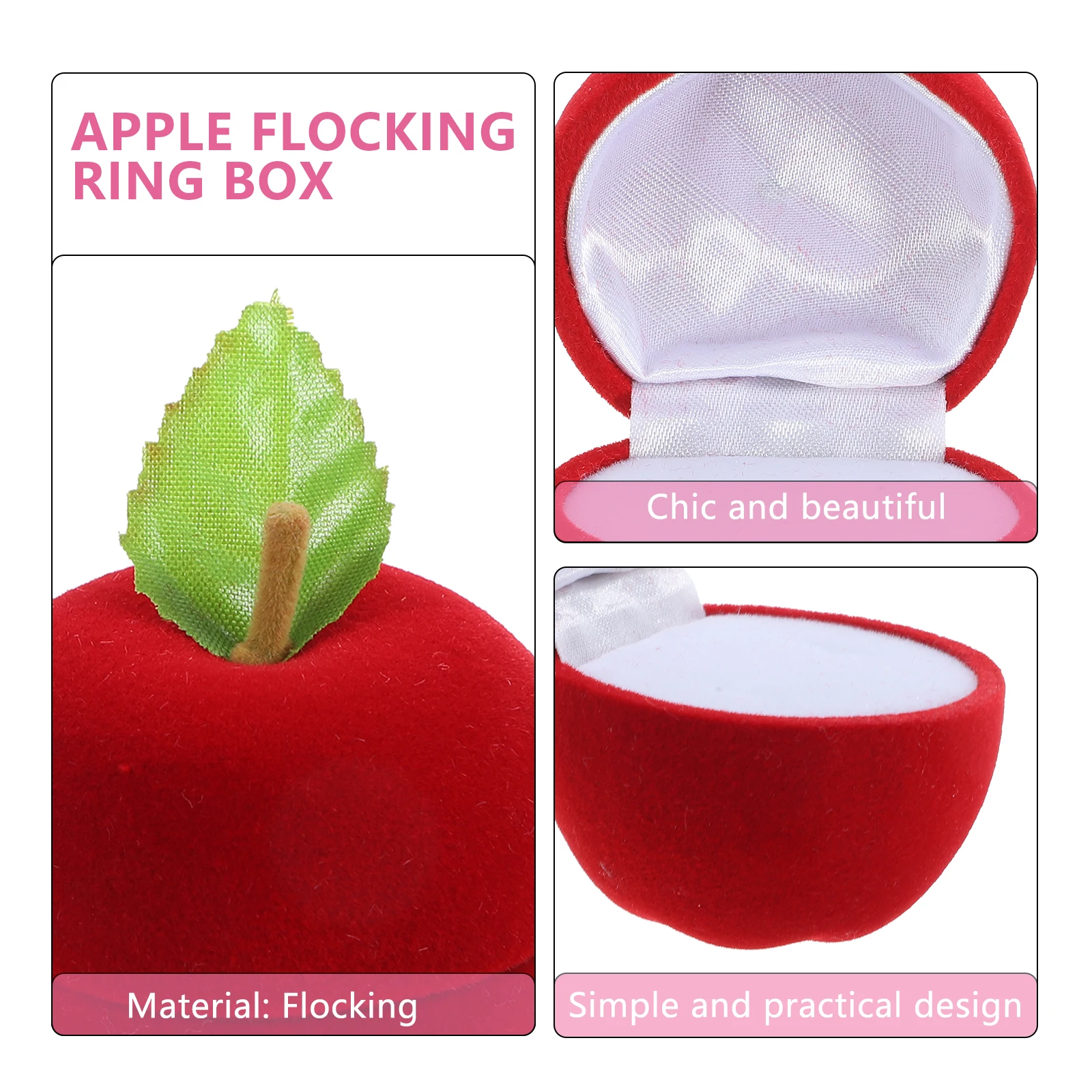 

2 Pcs Gift Box Exquisite Ring Case Trendy Christmas Decor Storage Jewelry Shape