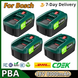 For Bosch PBA Rechargeable Battery 8000mAh 18V For Bosch Power Tools AL1880CV AL1810CV AL18815CV AL1830CV Replacement Battery