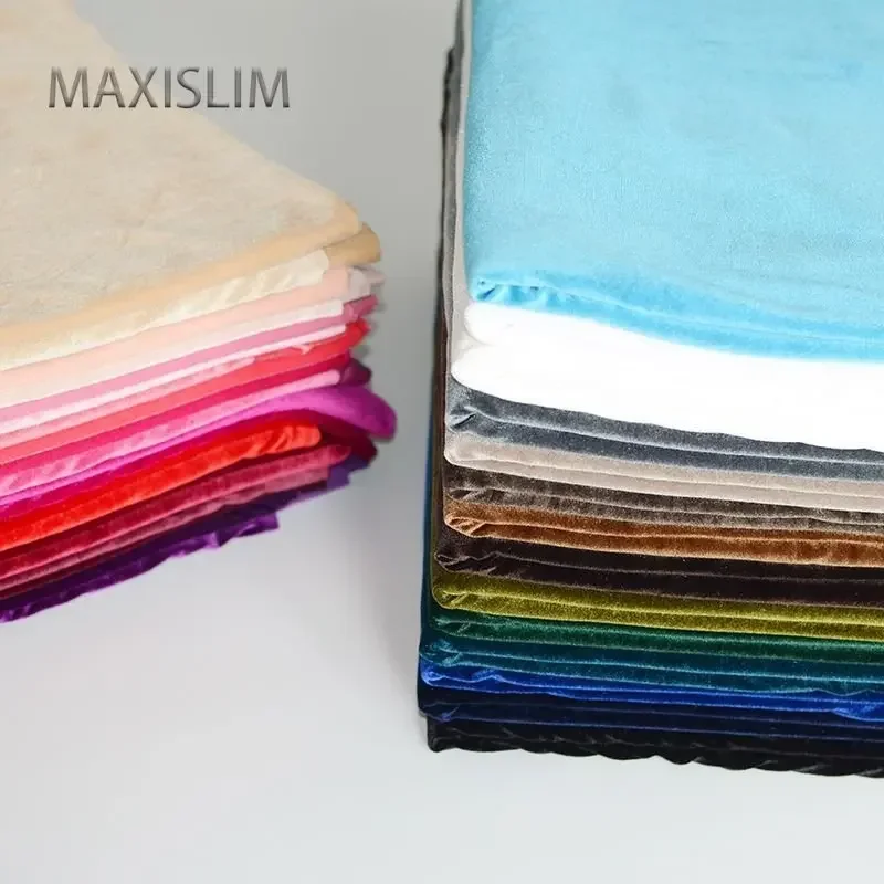 Spot Wholesale High Quality Soft Elastic Velvet Fabric 24 Colors DIY Clothing Design Sewing Suit Dress Sportswear Wide：125 CM