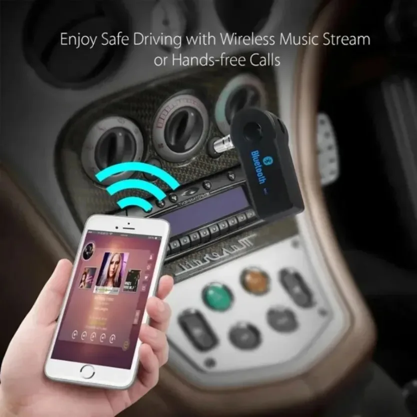 XIKCU 2 In 1 Bluetooth 5.0 Transceiver Wireless Audio Adapter 3.5mm Music AUX Car Bluetooth Receiver Bluetooth Adapter for PC image 4