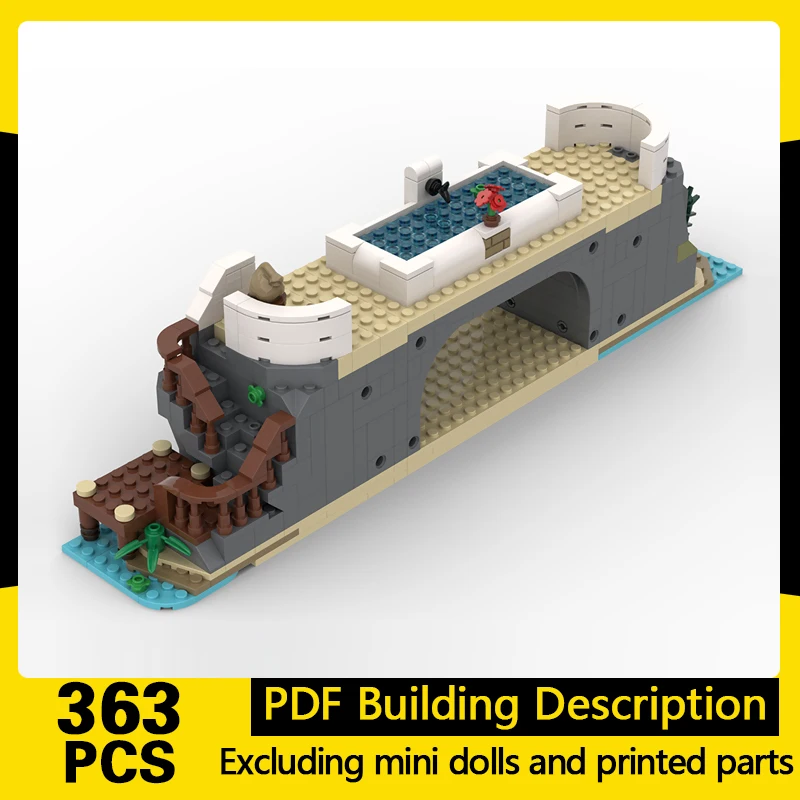 

Medieval Castle Model MOC Building Bricks Large Fountain Expansion Modular Technology Gifts Holiday Assemble Children Toys Suit