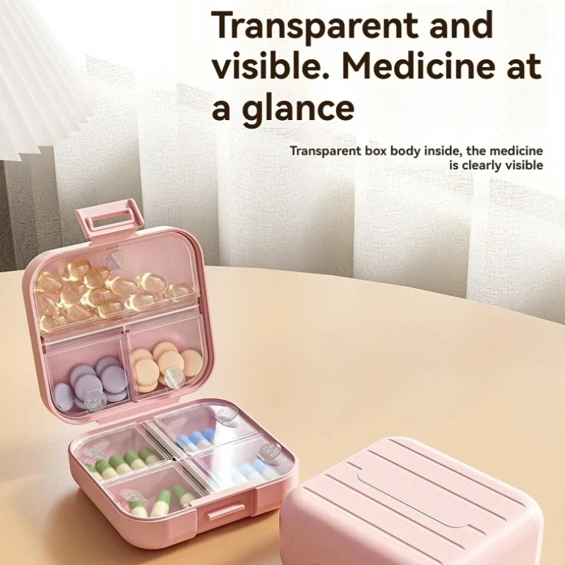 Таблетница 7 Grids Weekly Pill Box 7 Days Foldable Travel Medicine Holder Pill Box Tablet Day Divided Lockable Drug Organizer