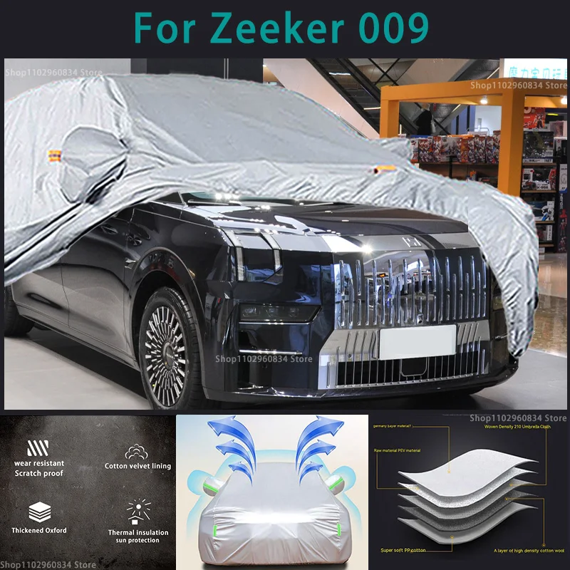 

For Zeeker 009 210T Full Car Covers Outdoor Sun uv protection Dust Rain Snow Protective Anti-hail car cover MPV Auto cover