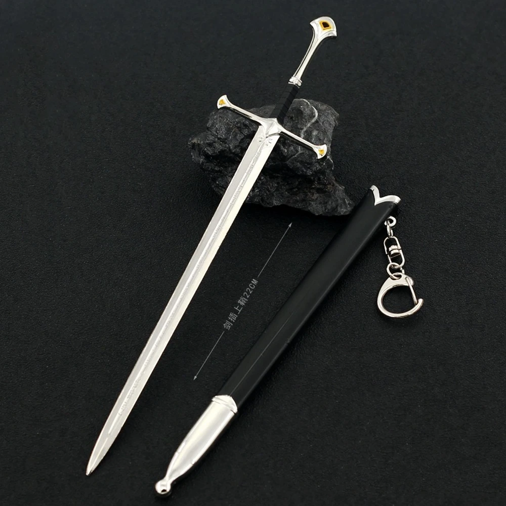 22cm Movie Peripherals, The Lord of The Elendil Narsil Sword Rings Model, Zinc Alloy 1:6 Toy Ornaments, With Scabbard, Not Sharp view 2
