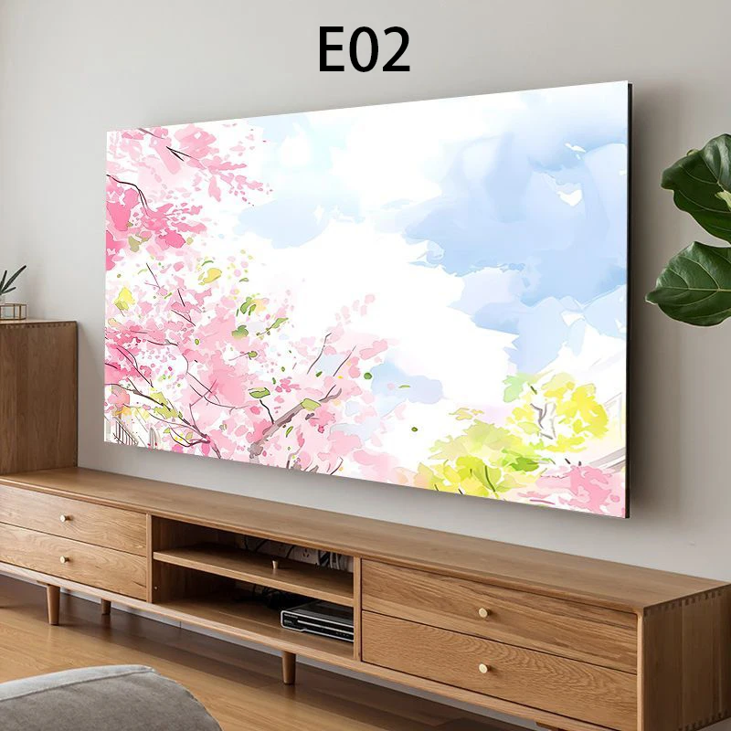 Funda protectora universal para televisor LCD, cubierta antipolvo para decoración del hogar y sala de estar, funda protectora impresa para televisores de 47/50/55/58/65/70/75//85 pulgadas