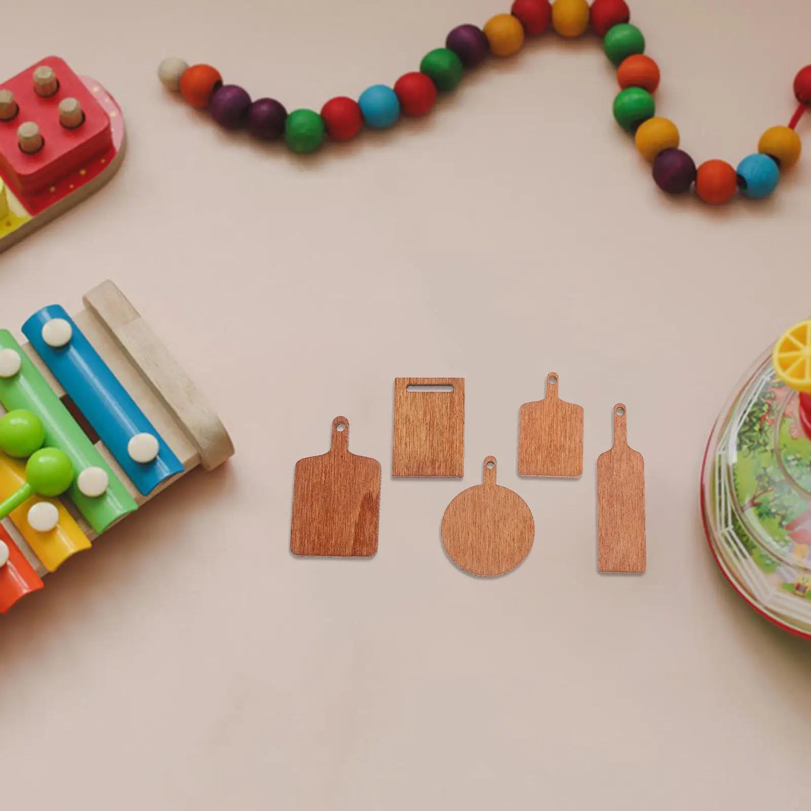 

25Pcs Miniature Cutting Boards Set Lifelike Wood Mini Kitchen Accessories for Dollhouse Kitchen Setup DIY Crafting and Miniature