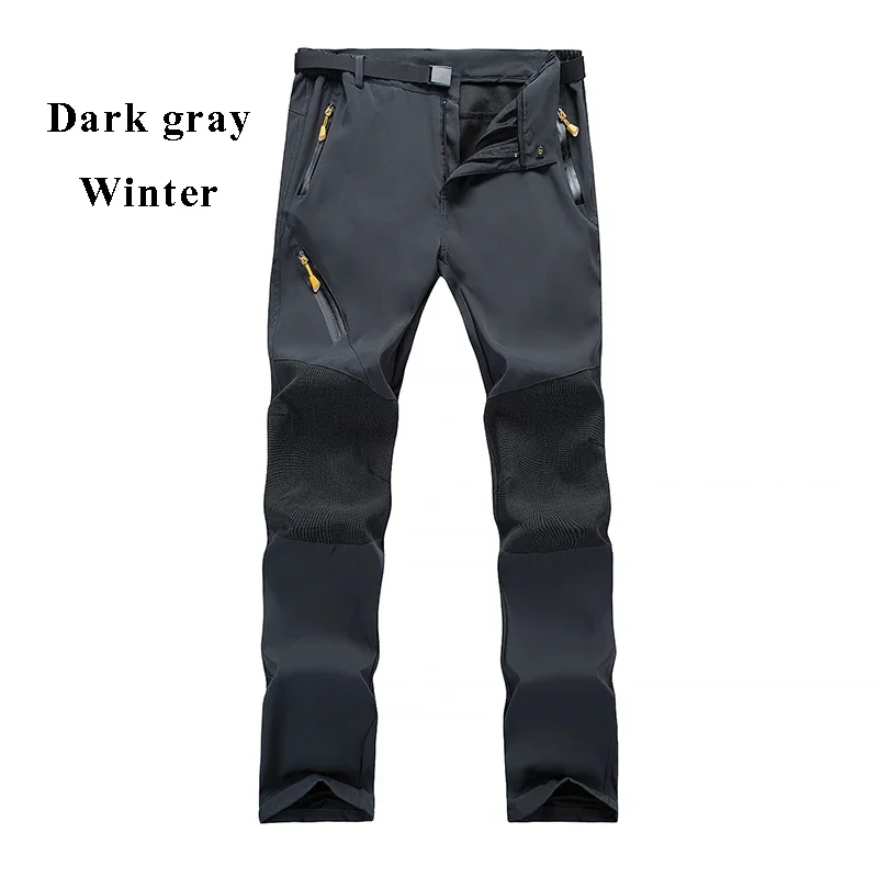 

Outdoor Men Winter Warm Hiking Pants Thermal Waterproof Climbing Trekking Tourism Camping Ski Softshell Trousers PNT40