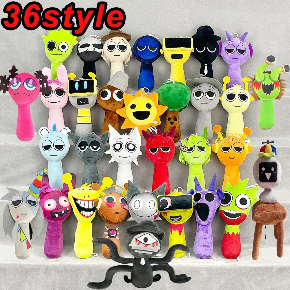 36styles Sprunki Plush Toys Sprunki Incredibox Plush Doll Sprunki Game Pillow Kids Birthday Gifts Stuffed Dolls Christmas Gift