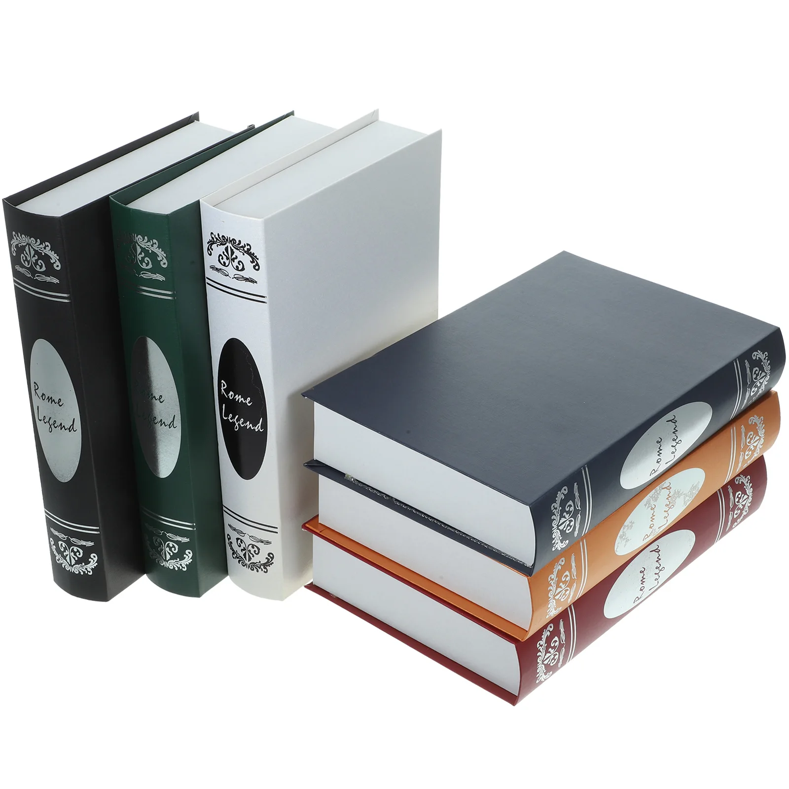 

6 Pcs Retro Faux Book Decorative naments Vintage Adornment Display Simulation Model Home Office Shelf Desktop Decor