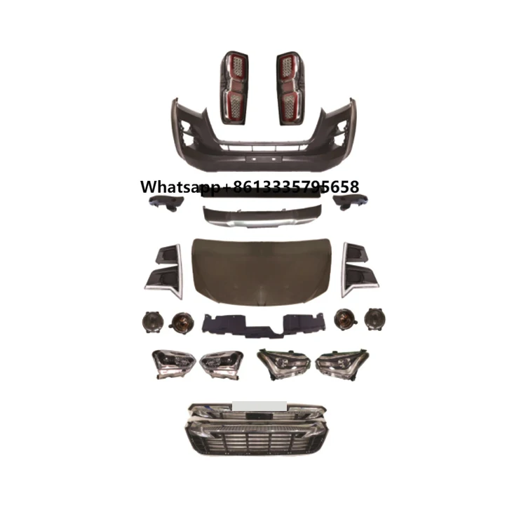 

High Quality Hood Bumper Grille LED Headlights Tail Light Body Kit for ISUZU 2012-2018 D-max Conversion Upgrade to 2021 BodyKit