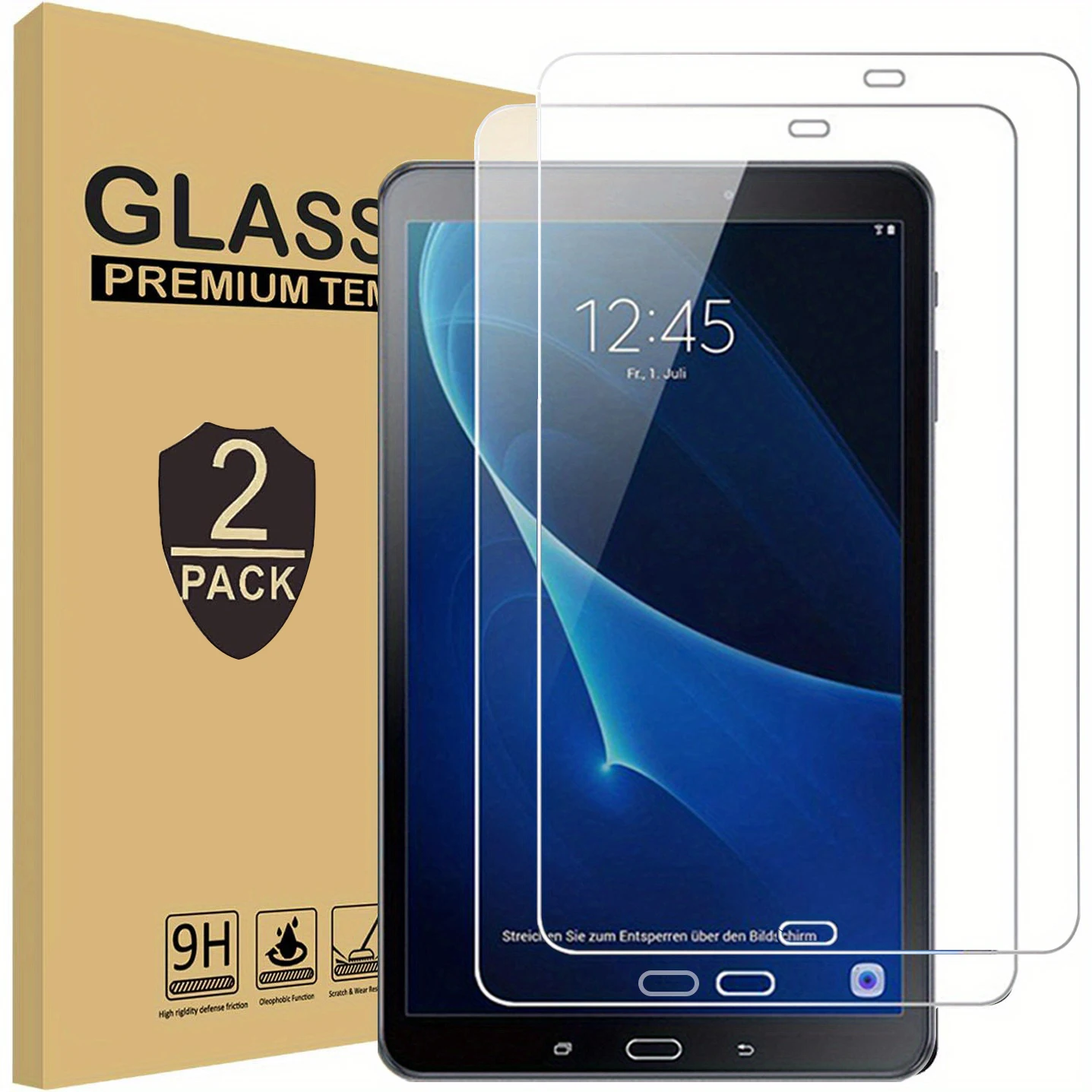 

2 шт., закаленное стекло 9H для Samsung Galaxy Tab A A6 10,1 дюйма, SM-T580, SM-T585, прозрачная защитная пленка для экрана, защитная пленка от царапин