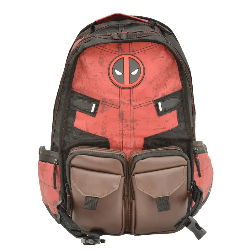 

Bandai Anime Spider ManAction Figures IDeadpool Schoolbag Student Multifunctional Leisure Backpack Computer Bag Gifts