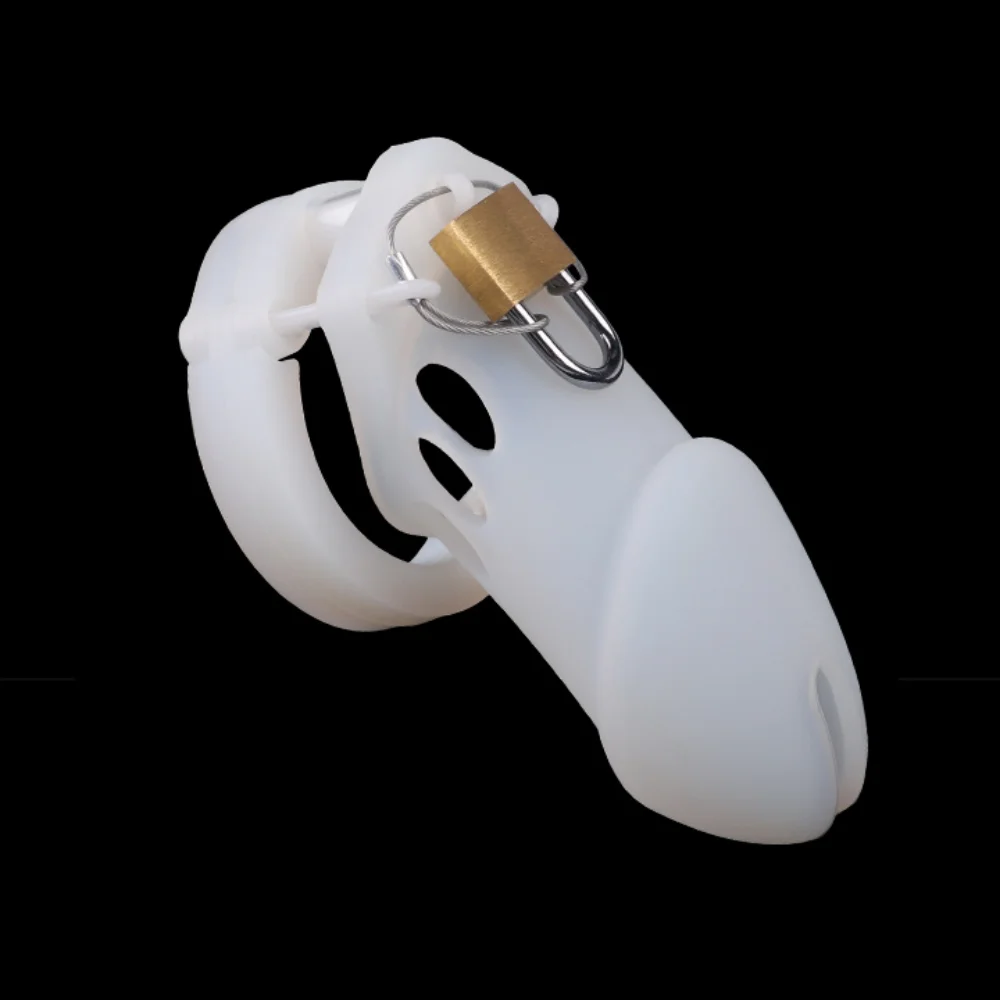 Upgrade Male Chastity Device with Penis Ring Men Virginity Soft Silicone Chastity Cage Unable to Escape Cock Lock Chastity Belt