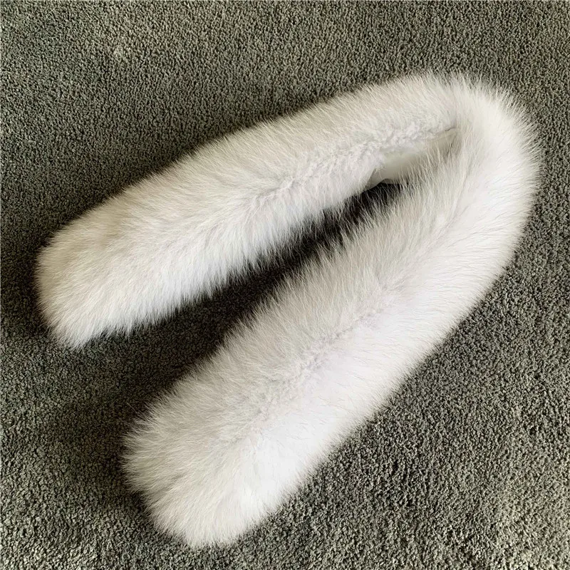 100% Real fox Fur Collar Womens Natural Fur Collar Real Fur Shawl Fur Scraves Detachable