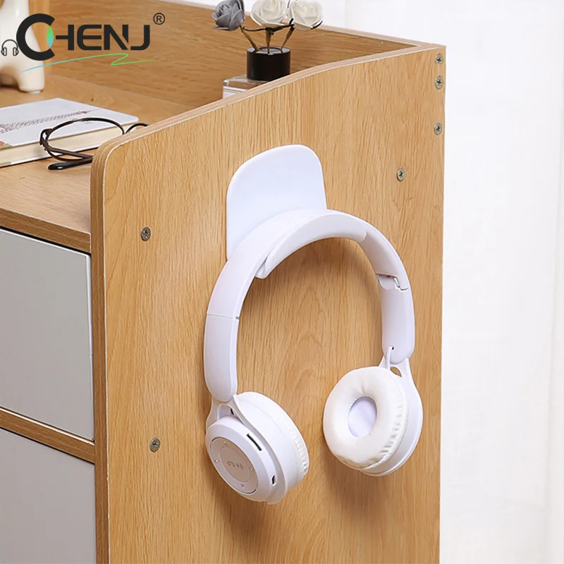 1pc Universal Wall Mounted Headphone Stand Gaming Controller Holder Headset Display Rack Under Desk Hanger Hook For Earphone