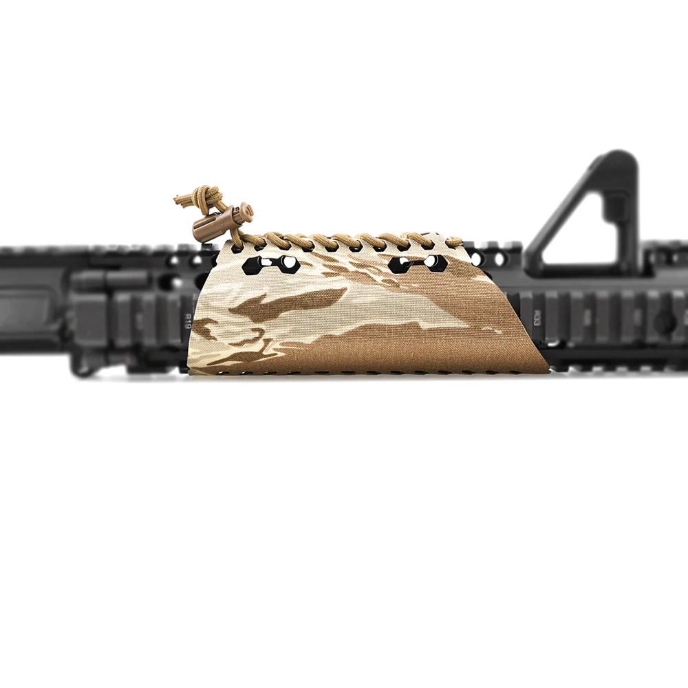 واقي يد تكتيكي مع غطاء حماية مضاد للخدش وواقي يد للسكك الحديدية ملفوف بجلد مزخرف