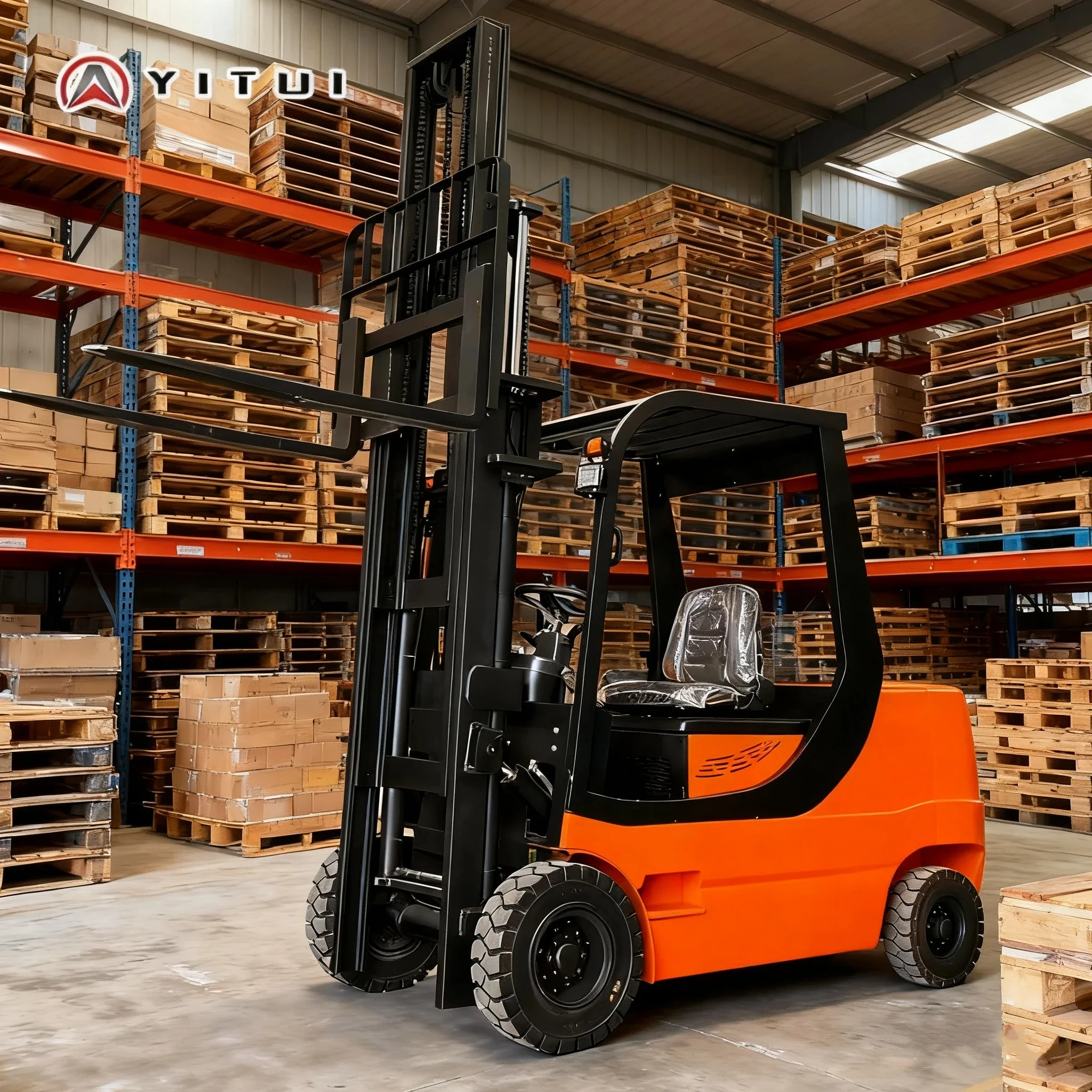 Forklift Listrik Mini Kustom Dengan Aksesoris Forklift Listrik Efisiensi Tinggi Dan Hemat Energi 4wd Pengiriman Cepat