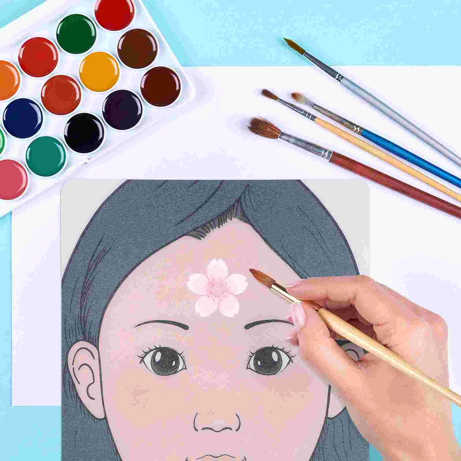 Planche de pratique de maquillage pour la peinture du visage, pochoirs pour la peinture des yeux, modèle intérieur du maire, plastique, ombre, enfant, 2 pièces