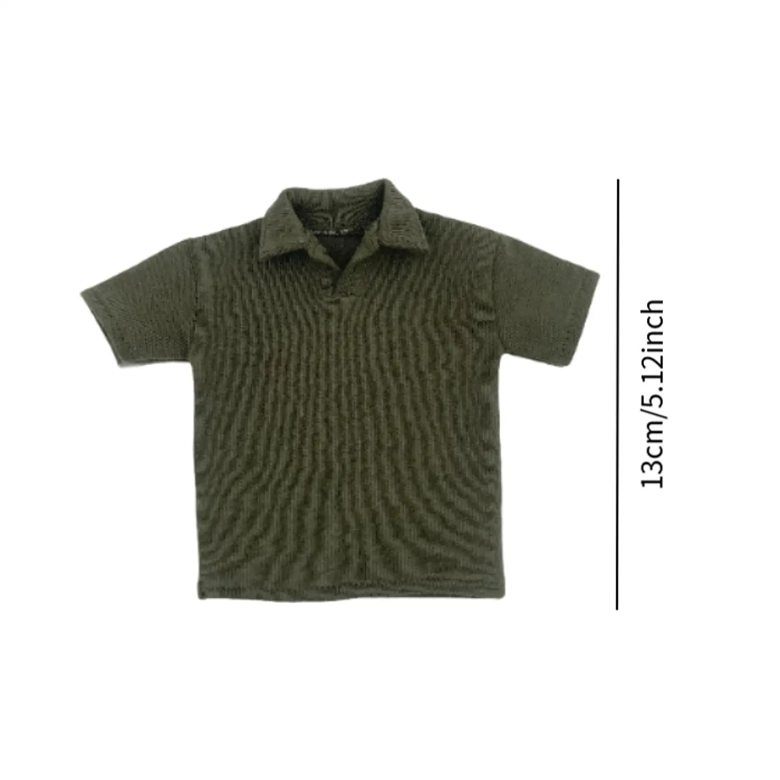 Männliches Revers-T-Shirt im Maßstab 1:6 für 12-Zoll-Figuren, Puppenbekleidung