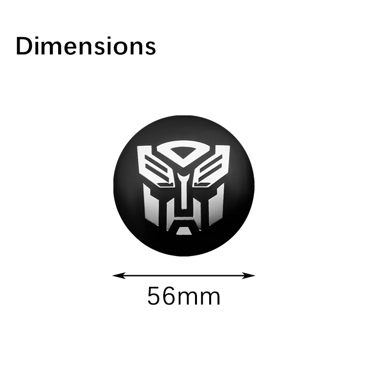 4Pcs 56mm Car Styling Transformers Decepticon Emblem Badge Sticker Car Wheel Hub Center Caps Rim Cover Stickers Auto Accessories