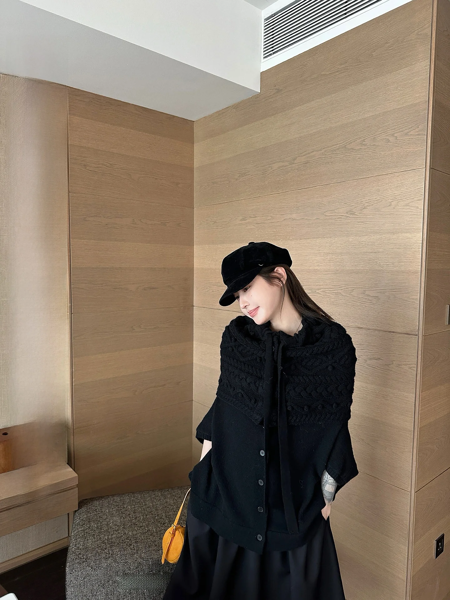 

Кардиган Lemon Company Black Lazy Loose: Новинка! Женский зимний повседневный вязаный свитер свободного кроя, дышащий и мягкий.