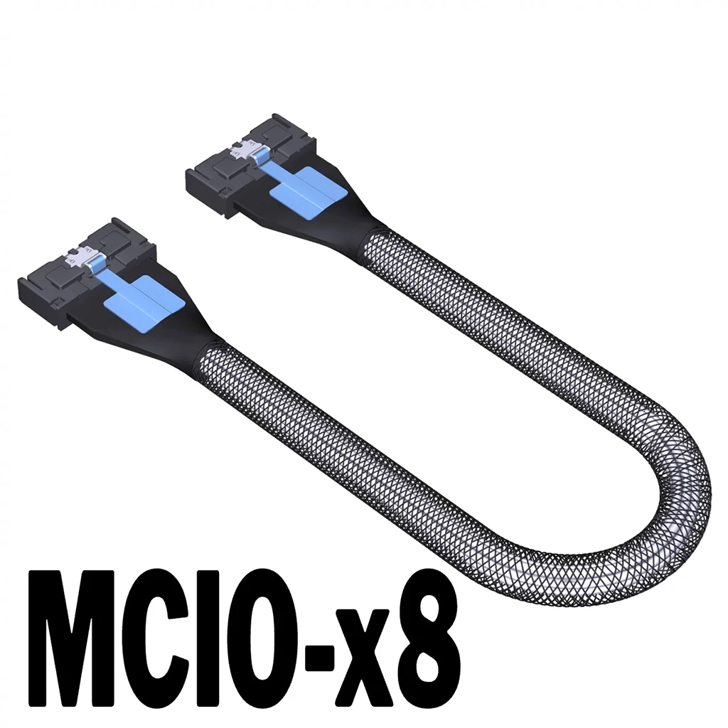 ADT PCIe 4.0 x16 MCIO Grafikkarte Split Card Extender Kabel GEN4 PCI-E X16 auf X8 X8 Bifurkationsadapter Riser Karte SFF-TA-1016