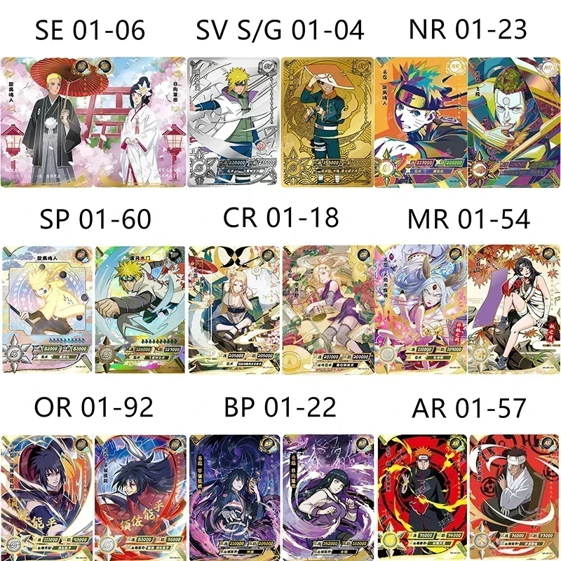 

KAYOU Naruto Card Full Set Rare SV BP SE GP CP SP CR MR PR SLR OR AR NR UR ZR Cards Uzumaki Naruto Anime Figure Collectible Card