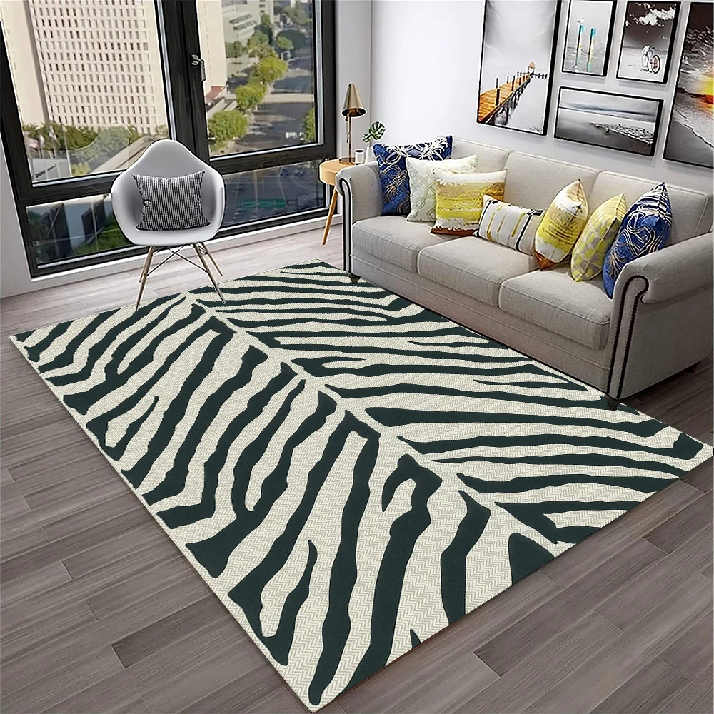 3D colorato Zebra Stripe Pattern tappeto tappeto per la casa soggiorno camera da letto divano zerbino Decor,kid Play Area tappeto tappetino