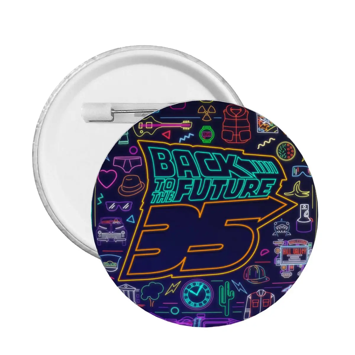 Back To The Future Soft Button Pin Custom Novelty Circuits Of Time Pinback Badges Brooches Boyfriend Gift