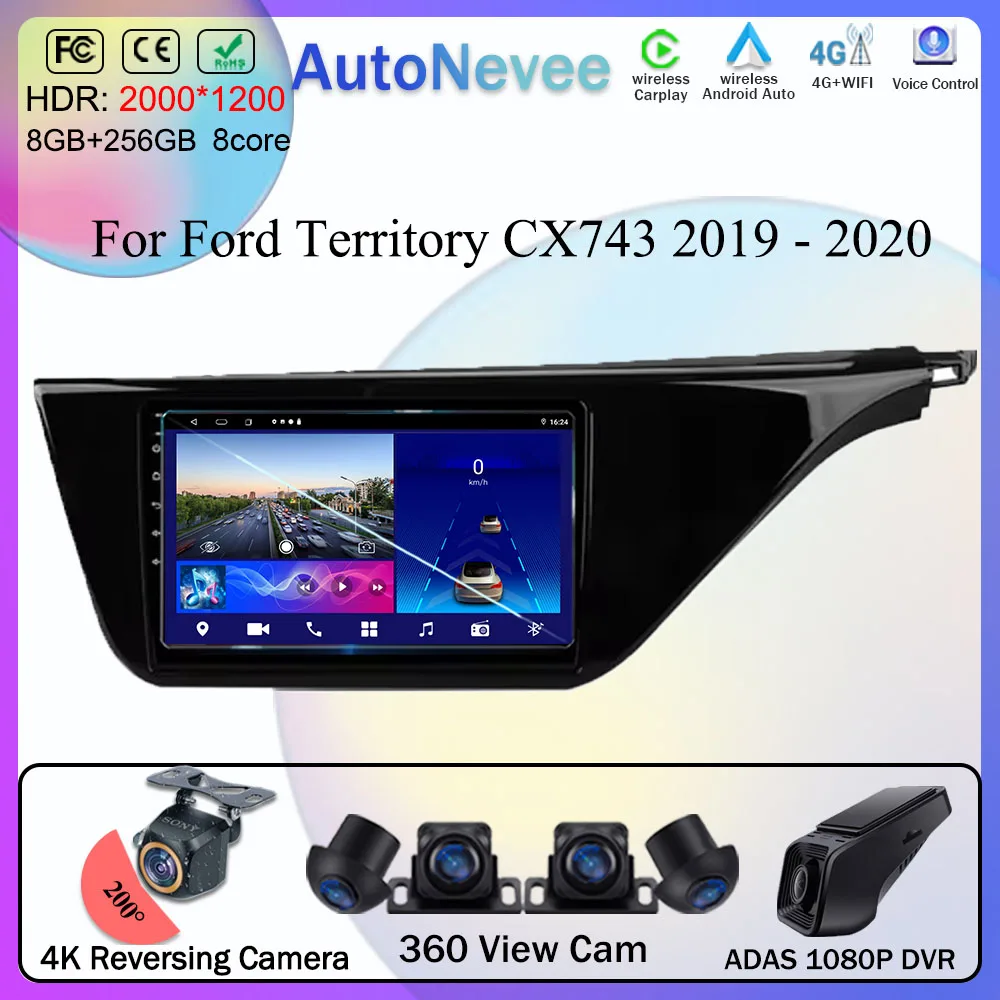 

Car Android 13 Ford Territory CX743 2019 - 2020 5G WIFI Multimedia Player GPS Navigation High-Performance CPU HDR QLED Screen