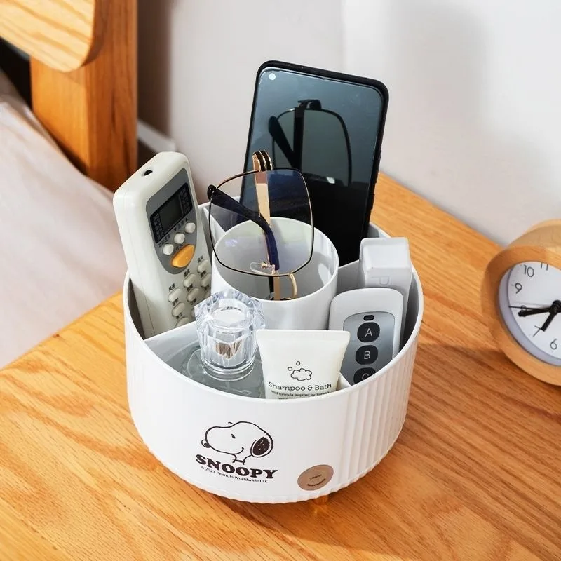 Snoopy desktop rotating storage box makeup brush storage tube cosmetics rack table dressing table eye shadow brush pen holder