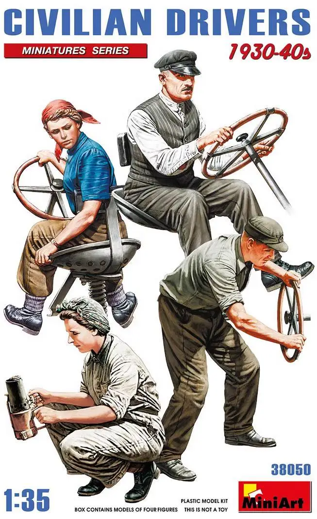 

MINIART 38050 1/35 SCALE Civilian Drivers 1930-40S (Set of 4) Model Kit