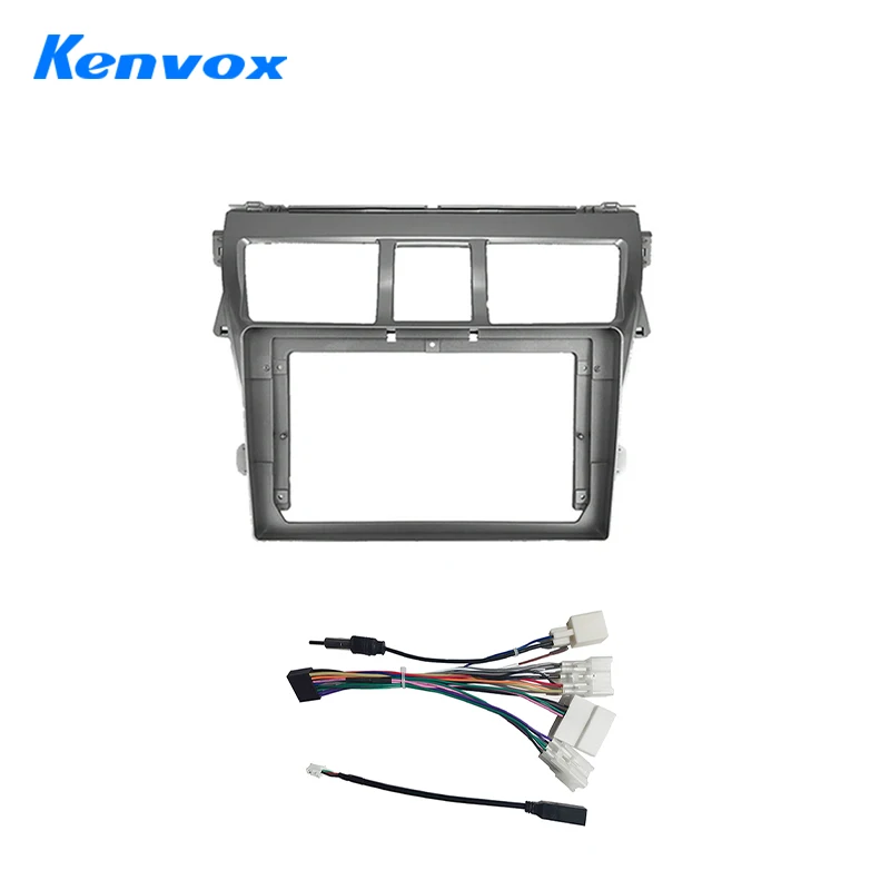 

Car Radio Fascia Installation Panel For Toyota VIOS 2007 2012 Android 9 Inch 2 Din Stereo Mounting Bezel Faceplate Frame Kit