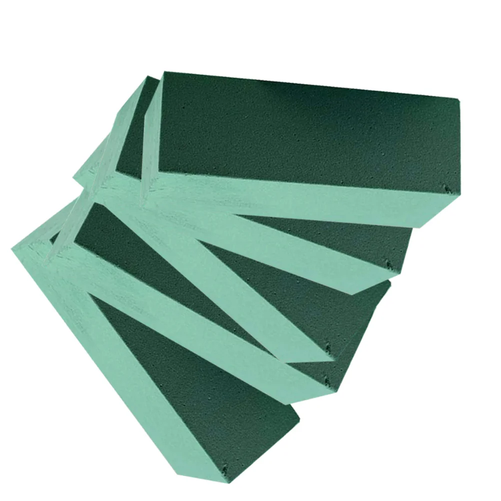 

5pcs Floral Foam Flower Brick Green Moisture Retaining Base For Flowers Handicrafts No Odor Healthy Material Garden