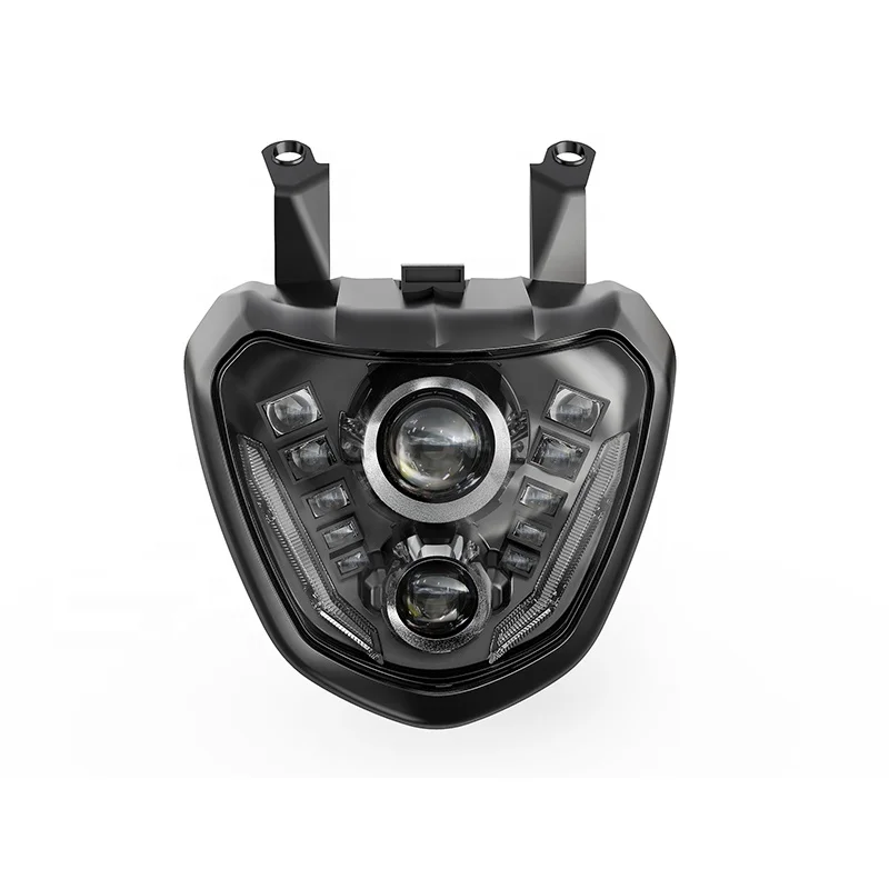 IP67 Waterproof E-Mark LED Headlight for MT 07 FZ 07 Daytime Running Light Ring DRL Hi/Lo Motorcycle Lighting Systems