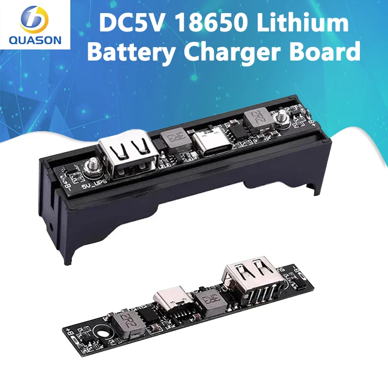 DC5V 18650 Lithium Battery Charger Board DC-DC Step Up Booster UPS Converter Charging Backup Power Supply