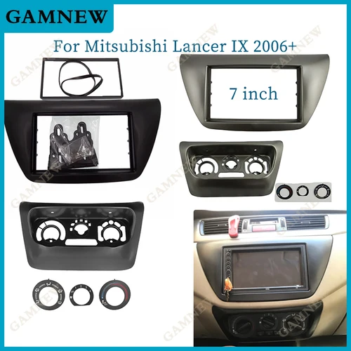 Imagen 1 del producto Fascias de Radio de coche de 7 pulgadas para MITSUBISHI Lancer IX 2006 + 2 Din unidad principal DVD GPS MP5 reproductor Android instalar Panel marco de tablero