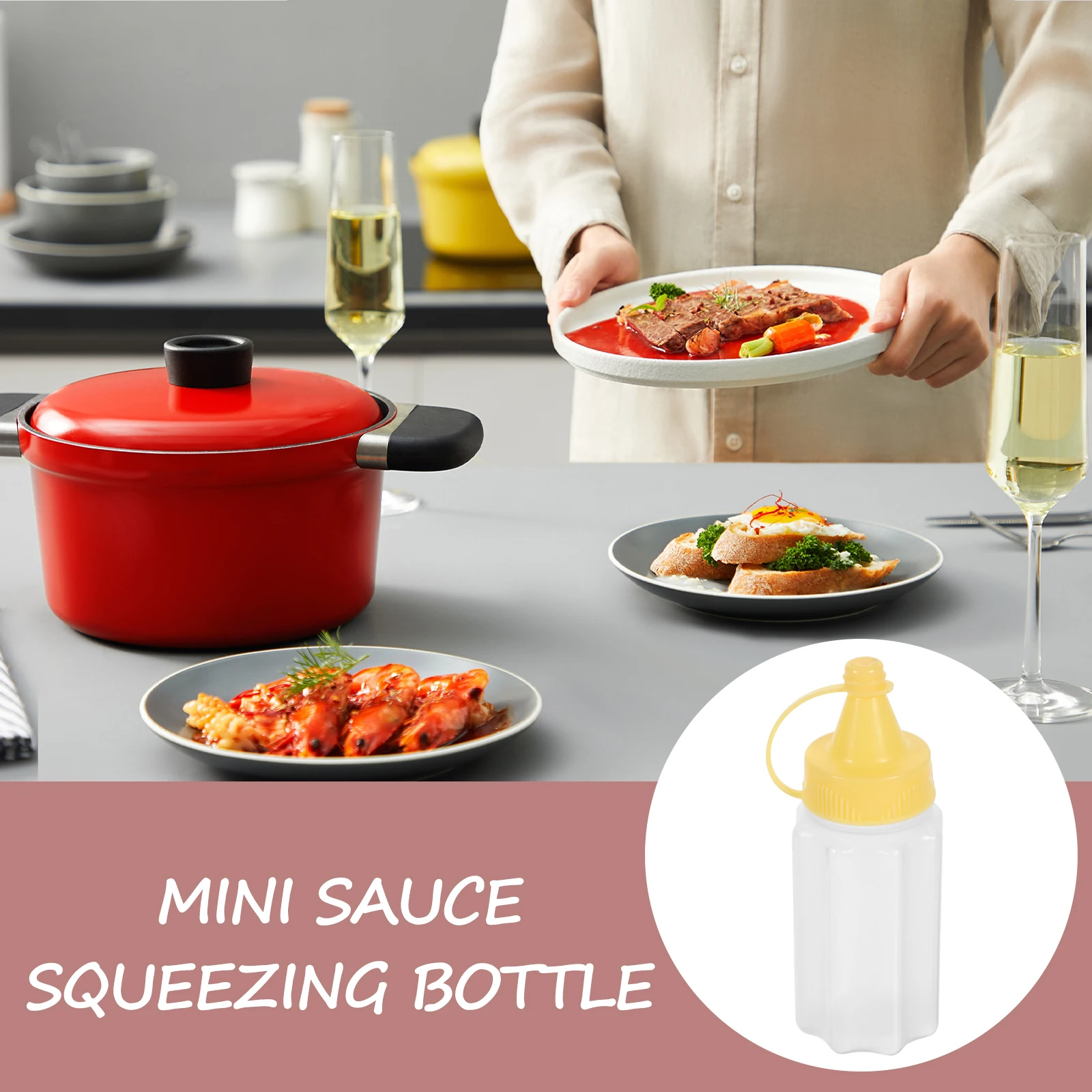 

4Pcs Mini Condiment Squeeze Bottles Small Mustard Ketchup Salad Dressing Containers Portable Leak Proof for Picnic Camping