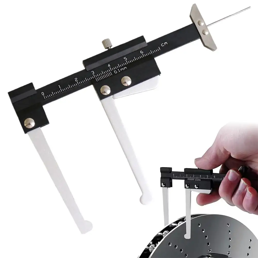 1 قطعة 0-60 مللي متر قرص فرامل سمك قياس الفرجار لوحة الفرامل ارتداء اختبار أداة وميزة بوضوح مقياس منع الصدأ العلاج