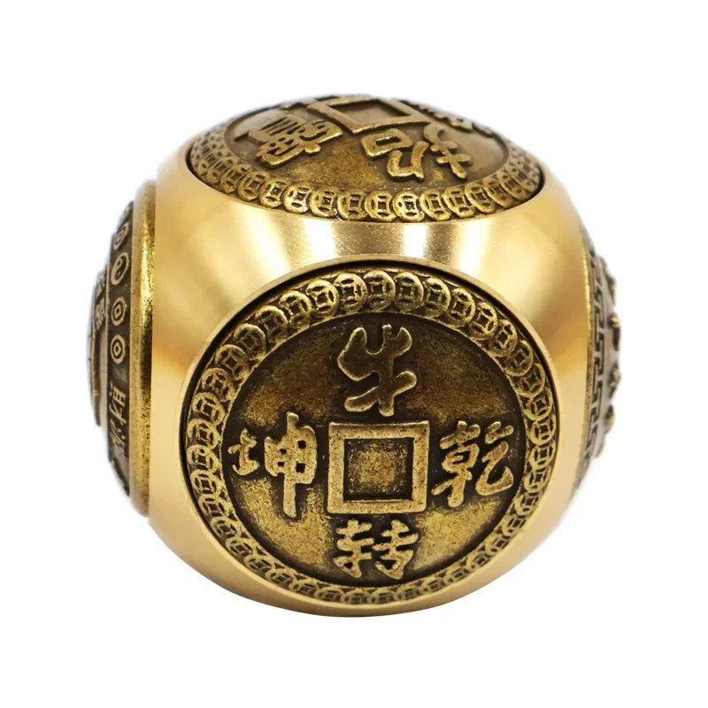 Round / Square Ball Six Sided Rotation Spherical Rotation Decompression Handle Finger Timing Handicraft Lucky Money Ornament