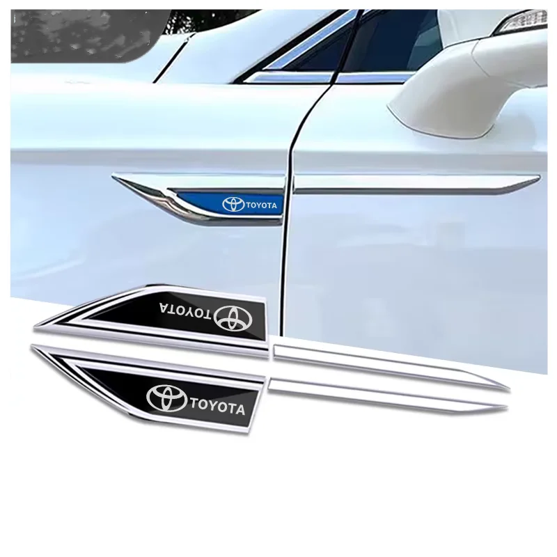 Car Body Protective Sticker Fender Side Blade Badge For Toyota Corolla Rav Auris Camry Yaris Prius Prado CHR Avensis Avalon Vios
